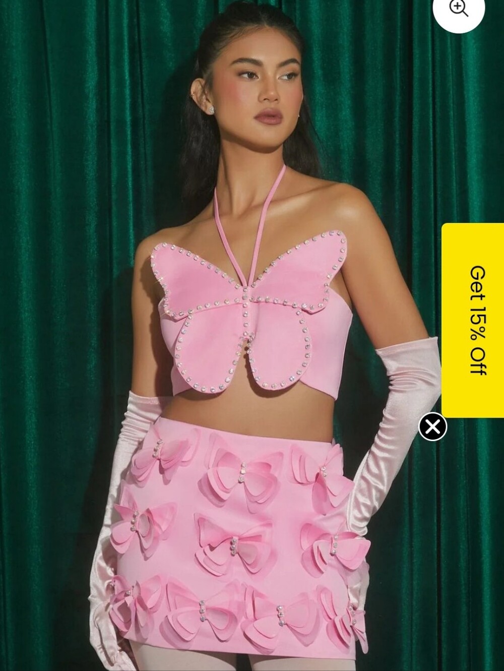NWT Wicked × Forever 21 Glinda Halter Top, M